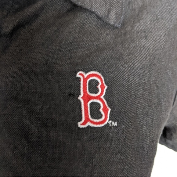 Boston Red Sox button up linen shirt small - Picture 4 of 8